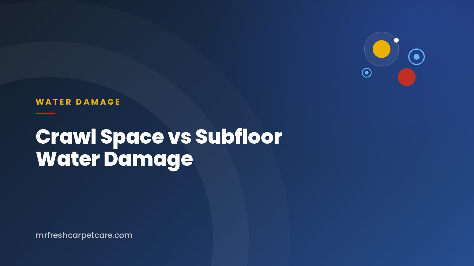 Flashlight beam on floor joists and a vapor barrier inside a residential crawl space