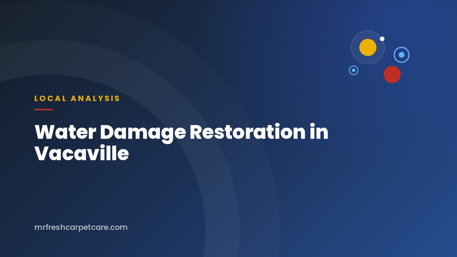 Water damage restoration equipment drying a Vacaville home